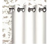 Soleil d'ocre, Boheme Rideau occultant à Oeillets 135x180 cm Blanc