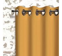 Soleil d'ocre, Boheme Rideau occultant à Oeillets 135x250 cm Moutarde