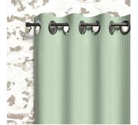 Soleil d'ocre, Boheme Rideau occultant à Oeillets 135x250 cm Vert Eau