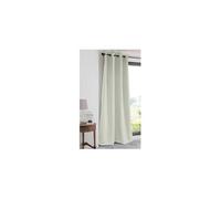 Rideau occultant à oeillets uni polyester NOTTE - Ecru - 135x250cm