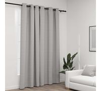 vidaXL Gordijn linnen-look verduisterend met ogen 290x245 cm grijs321171 Gris G