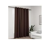 vidaXL Rideau occultant Aspect de lin avec ?illets Taupe 290x245 cm