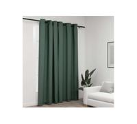 Rideau occultant Aspect de lin avec oillets Vert 290x245 cm