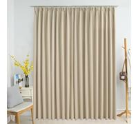 Rideau Occultant avec Crochets Beige 290x245 cm Chambre Salon Fenêtre vidaXL