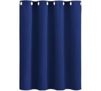 Rideau Occultant avec Œillets, 165 x 110 cm Polyester Couleur Pure Doux Rideaux Obscurcissants Lisse Design Moderne à Oeillets Lavable pour Salon Moderne, Bleu Foncé
