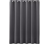 Rideau Occultant avec Œillets, 80 x 190 cm Isolation Lumiere Anti UV Rideaux Opaque Doux et Esthétiques Lisse Design Moderne à Oeillets Lavable pour Chambre Salon, Gris Foncé