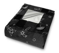 Aycorn Rideau Occultant avec Ventouses, Portable, Ajustable et Amovible, 130x200 cm - Motif Spatial
