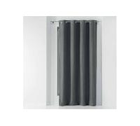 Douceur d'Intérieur Linahe Paire Pompon Passants Motif Voile Sable Fils Chenille, Polyester, Blanc, 120x60 cm