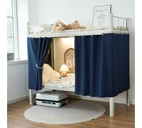 Rideau Occultant de Lit Superposé Baldaquin Ciel de Lit Epais Rideau de Lit Mezzanine Anti-Poussière Anti-Insectes pour Dortoir d'Étudiants Tente de Lit Cabane Surélevé/Mi-hauteur Couvre-lits 1.15*2M