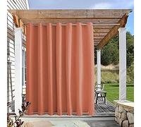 Rideau occultant d'extérieur avec double œillets pour pergola et tonnelle - Imperméable, coupe-vent et résistant aux UV - 213 x 183 cm - Parfait pour terrasse, intimité et ombre