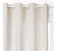 Rideau occultant ""Dolce"" velours blanc ivoire 140x260cm - Atmosphera createur d'interieur