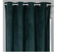 Rideau Occultant en Velours ""Otto"" 140x260cm Vert