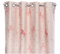 Rideau occultant enfant - Atmosphera - Licorne - 140x250cm - Oeillets - Polyester