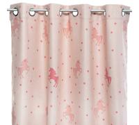 Rideau occultant enfant - dinosaure rose 140x250