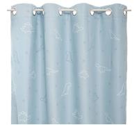 Atmosphera – Rideau occultant enfant Glow Dinosaure – phosphorescent œillets – Bleu 140 x 250 cm