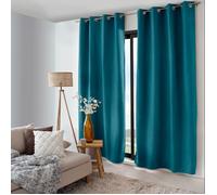 Rideau occultant et doublé thermique NORDICA Bleu Canard 135x240 cm