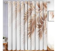Rideau Occultant Feuilles De Palmier, Lot de 2 140x260cm Rideaux Thermique Isolant à Oeillets Paysages Instagram Draperies Intérieurs Decoration Fenetre pour Salon Chambre, Palmier À Riz