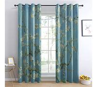 Rideau Occultant Fleur d'amandier de Van Gogh - Lot de 2 Rideaux Thermiques Isolants Anti Froid Imprimé pour Salon Chambre Fenetre, Rideaux et Draperies Intérieurs à Oeillets, 140x180 cm (LxH)