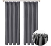 Rideau occultant Gris Rideau thermique Opaque Isolant thermique Rideau unicolore, 132*213cm