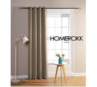 Rideau occultant - HOMEROKK - 140 x 240 cm - Taupe Clair - 100% polyester - 8 œillets
