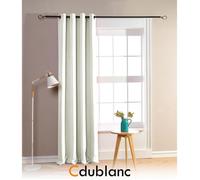 Rideau occultant - HOMEROKK - 140x260cm - 100% polyester - IVOIRE - Œillets