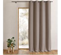 HOME MAISON - Rideau occultant Non feu m1 Polyester Taupe 140x260 cm