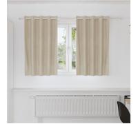 vidaXL Rideaux occultants 2 pièces Velours Crème 140 x 140 cm Œillet Lavable en machine