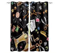 Rideau Occultant Œillet Pour Le Salon Cintre De Fil D'Aiguille Pour Machine À Coudre Rideaux Occultants D'Enfant 3D Manga Cuisine Salon Décoration Rideau De Fenêtre Isolant Thermique Et 170X200Cm (Lx