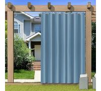 Rideau occultant imperméable pour intérieur/extérieur, séparateur de pièce à isolation thermique pour terrasse/tonnelle, protection de l'intimité, 1 panneau de 132 x 243 cm, noir