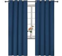 Rideau Occultant Lot De 2 Rideau Thermiques Anti Chaleur Intérieurs,Rideaux Salon Moderne Occultant Rideau,Tenture Opaque À Oeillets Isolation Anti UV Decoration Chambre,Bleu Royal,200x180 cm