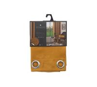 Rideau Occultant Embossé Feuille Ocre 140 x 260 cm