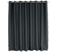 Rideau occultant - OBSKUR - 300 x 240 cm - Gris foncé - 100% polyester - Œillets métal