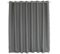 Rideau occultant - OBSKUR - 300 x 240 cm - Gris - Œillets métal - 100% polyester