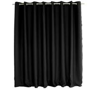 ED ENJOY HOME Rideau Occultant avec Œillets argentés, Noir, Grande Largeur, 300x240cm, 100% Polyester, Tissu Certifié Oeko-TEX, Collection Réglisse