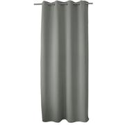 Rideau occultant - OBSKUR - Gris - 140 x 240 cm - 8 œillets - Tissu 100% polyester