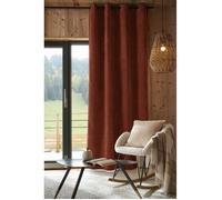 Rideau occultant phonique et thermique doublé polaire ""Bjorn"" 100% opaque l'Effet Papillon - Bjorn Terracotta - 1 Panneau Occultant