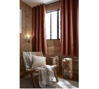 Rideau occultant phonique et thermique doublé polaire ""Bjorn"" 100% opaque l'Effet Papillon - Bjorn Terracotta - 1 Panneau Occultant