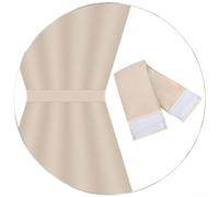 Rideau occultant pour porte française, panneau moderne en polyester avec protection UV, installation sans perçage pour chambre à coucher, salon (gris clair)