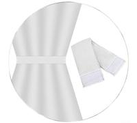 Rideau occultant pour porte française, panneau moderne en polyester avec protection UV, installation sans perçage pour chambre à coucher, salon (blanc)