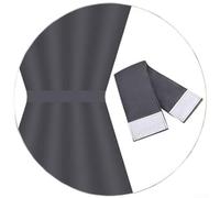 Rideau occultant pour porte française, panneau moderne en polyester avec protection UV, installation sans perçage pour chambre à coucher, salon (gris)