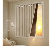 Rideau Occultant Rideau Thermique Anti Froid Rideaux Coupe-Vent Protection Privée Anti Chaleur Froid pour Chambre a Coucher Et Salon Économie D'Énergie(110x200 cm)