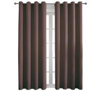 Rideau Occultant, Rideaux Anti Froid Intérieurs à Oeillets pour Porte Fenetre Dressing Salon Convient pour Salon Moderne Cuisine Balcon-100x90cm-Couleur Chocolat-(L x H) Lot de 1
