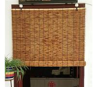 Rideau occultant romain en roseau - Améliore l'intimité - Protection UV durable - Bloque la lumière - Pour la maison, la chambre à coucher, le salon, le bureau, la cuisine - Taille personnalisable