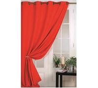 Rideau occultant Rouge 140 x 260cm - HOME MAISON - Uni - Œillets - Contemporain - Design