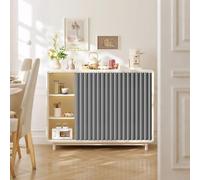 Rideau occultant sans perçage pour cuisine ou salle de bain - Gris - Style lin - Protection contre la poussière et la vie privée - Pliable et facile à installer (140 x 70 cm)