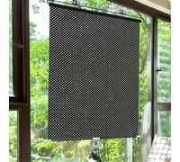 Rideau Occultant sans Percage, Rideau Ventouse Fenetre, Rétractable Portable Store À Rouleau Pare-Soleil, avec 3 Ventouses, Store Porte Fenetre pour Salon, Cuisine, Bureau, Voiture