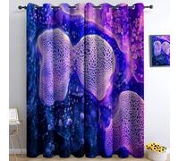 Rideau Occultant Structure Cellulaire Violette L140 x H245 cm Rideaux Opaque Lot de 2, Rideaux d'Isolation Thermique et Sonore, Rideau Fenetre Chambre Maison Salon Intérieurs