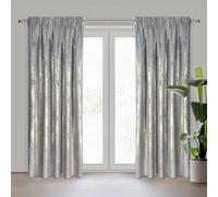 Rideau occultant sur bande RENIA 140X270 argent + champagne