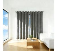 Rideau Occultant Thermique 70 x 140 cm Bloquer Lumiere, Thermique Isolant Anti Froid Doux Rideau Isolant Anti-Bruit Design Moderne à Oeillets pour Maison Chambre Fenetre, Gris
