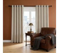 Rideau Occultant Thermique Isolant 155 x 155 cm Anti UV Anti Bruit Draperies Intérieurs à Oeillets Froid 1Pièces pour Chambre, Opaque Rideaux Salon Moderne, Beige